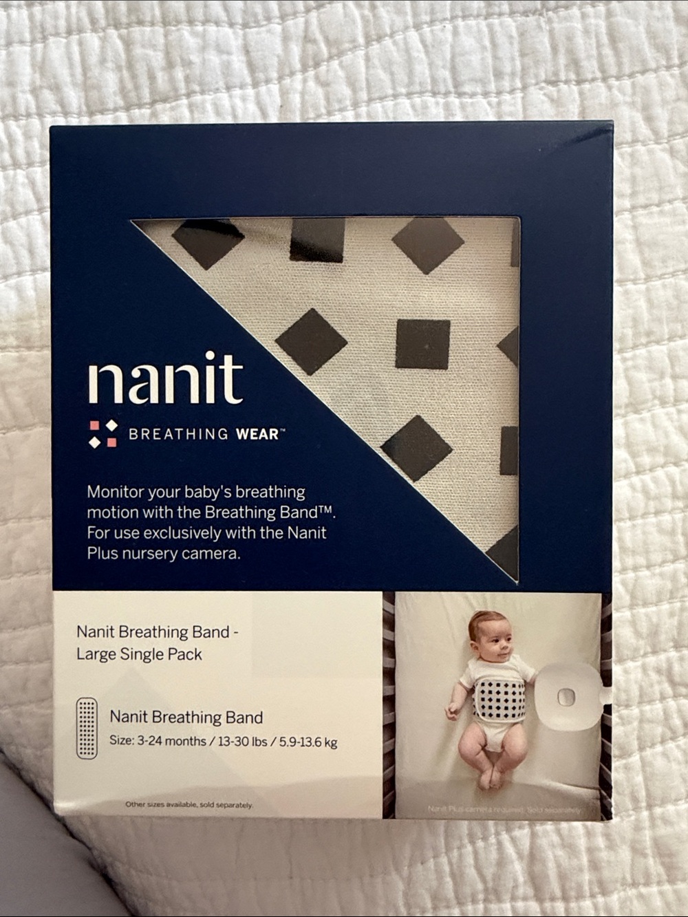 NWT Nanit Breathing Band - Polka Dot Design